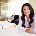 smiling woman architect