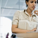 woman taking a career assessment