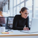 Skilled worker at a laptop