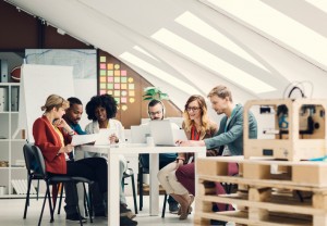 engineers working together