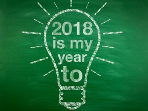 "2018 is my year to" in lightbulb shape
