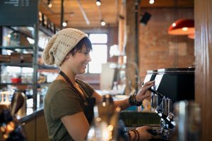 Young woman barista