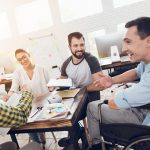 employee who uses wheelchair