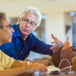social worker helping individual with a criminal record