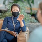 masked therapy session