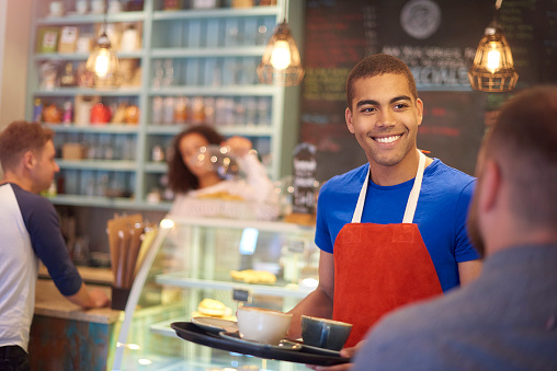 young coffee shop worker